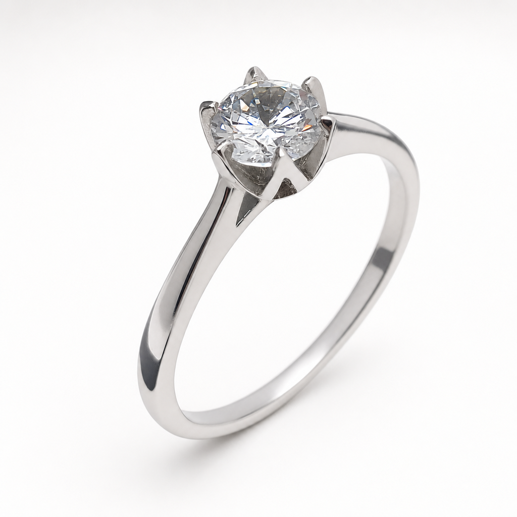 Anillo solitario circonita — ECLAIRE