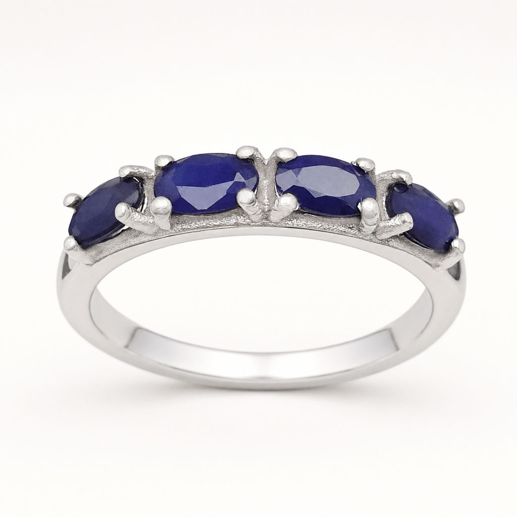 Anillo hilera piedra azul — ECLAIRE