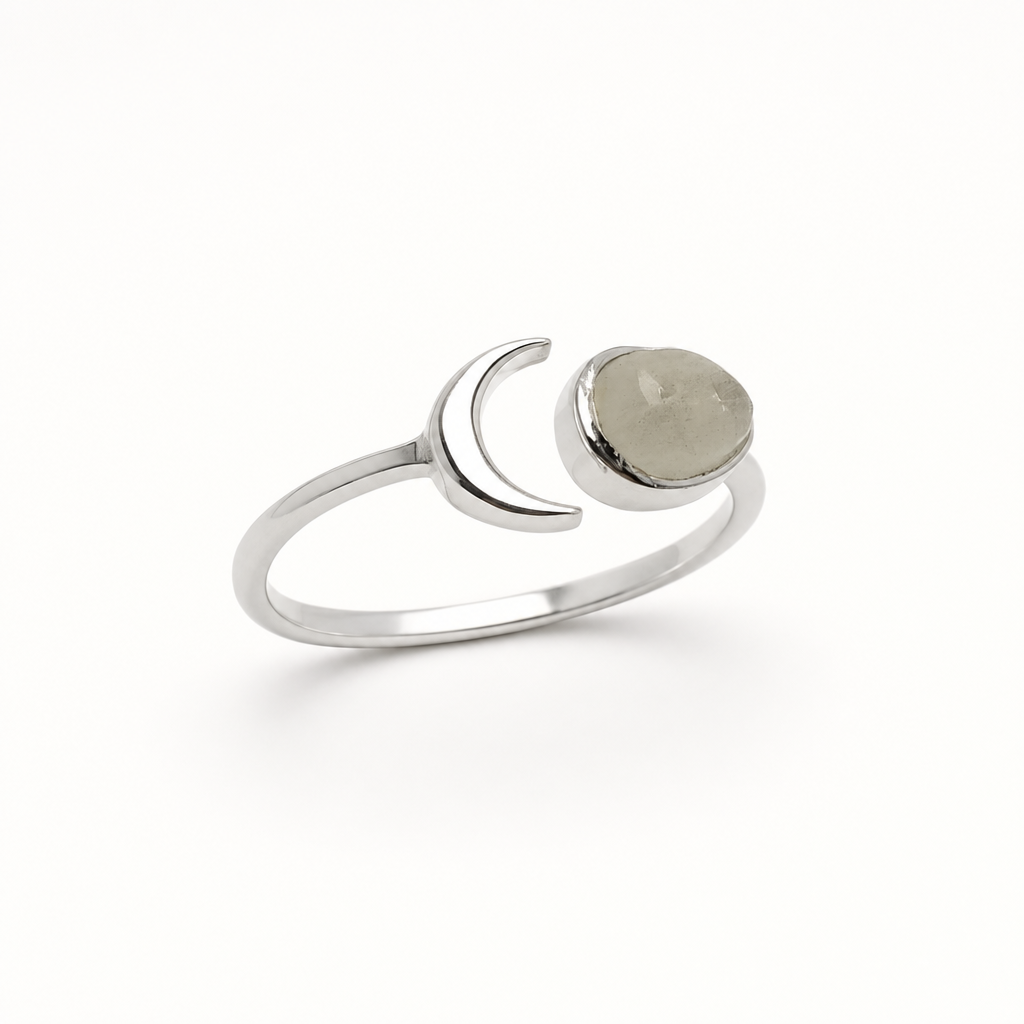 Anillo gota y luna ajustable — ECLAIRE